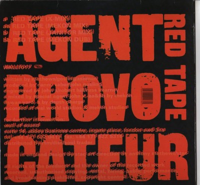 Agent Provocateur - Red Tape - 12 Inch Vinyl - www.jiggyjamz.com