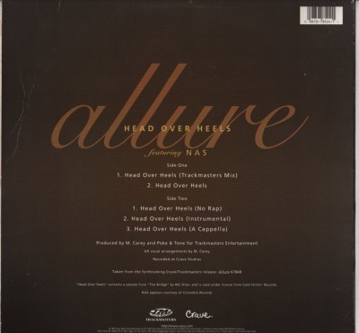 Allure Nas - Head Over Heals - vinyl - www.jiggyjamz.com