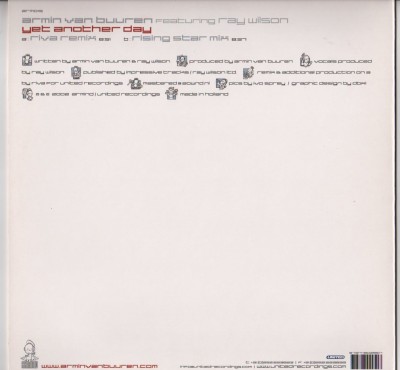 Armin van Buuren Featuring Ray Wilson - Yet Another Day Remixes - vinyl - www.jiggyjamz.com