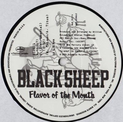 Black Sheep - Flavor Of The Month - vinyl - picture cover - www.jiggyjamz.com