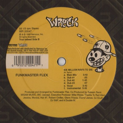Funkmaster Flex - Sad and Blue - Six Million To Die - vinyl record - www.jiggyjamz.com
