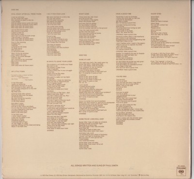 Paul Simon - Still Crazy After All These Years - LP vinyl - www.jiggyjamz.com