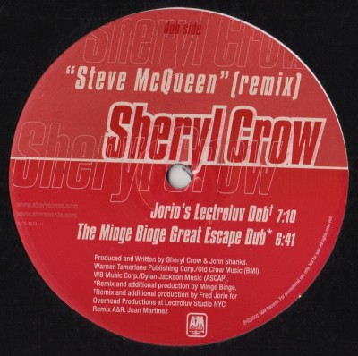 Sheryl Crow - Steve McQueen Remixes - vinyl - www.jiggyjamz.com