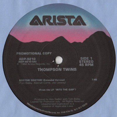 Thompson Twins - Doctor Doctor - vinyl - www.jiggyjamz.com