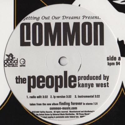 Common - The People The Game - vinyl - kanye west - www.jiggyjamz.com