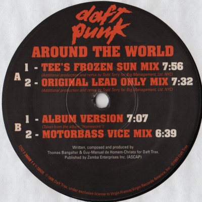 Daft Punk - Around The World (12") vinyl - www.jiggyjamz.com