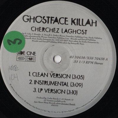 Ghostface Killah - Cherchez LaGhost - vinyl - www.jiggyjamz.com