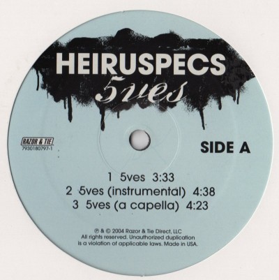 Heiruspecs - 5ves - vinyl - www.jiggyjamz.com
