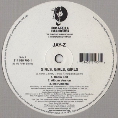 Jay-Z - Girls Girls Girls - Takeover - vinyl - www.jiggyjamz.com