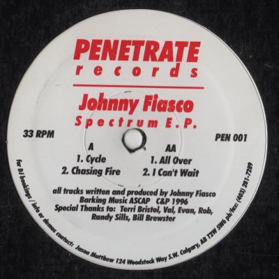 Johnny Fiasco - Spectrum EP - house vinyl - www.jiggyjamz.com