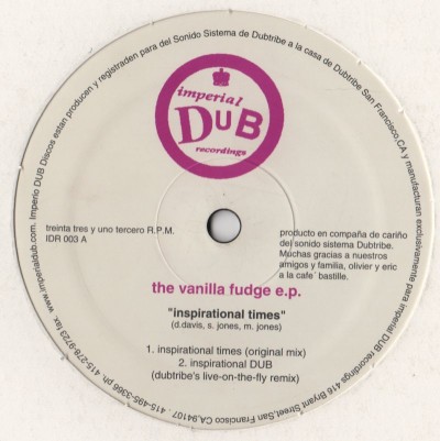 Darren Davis / DJ Corster - The Vanilla Fudge E.P. (12", EP) vinyl - www.jiggyjamz.com - dubtribe Sound system