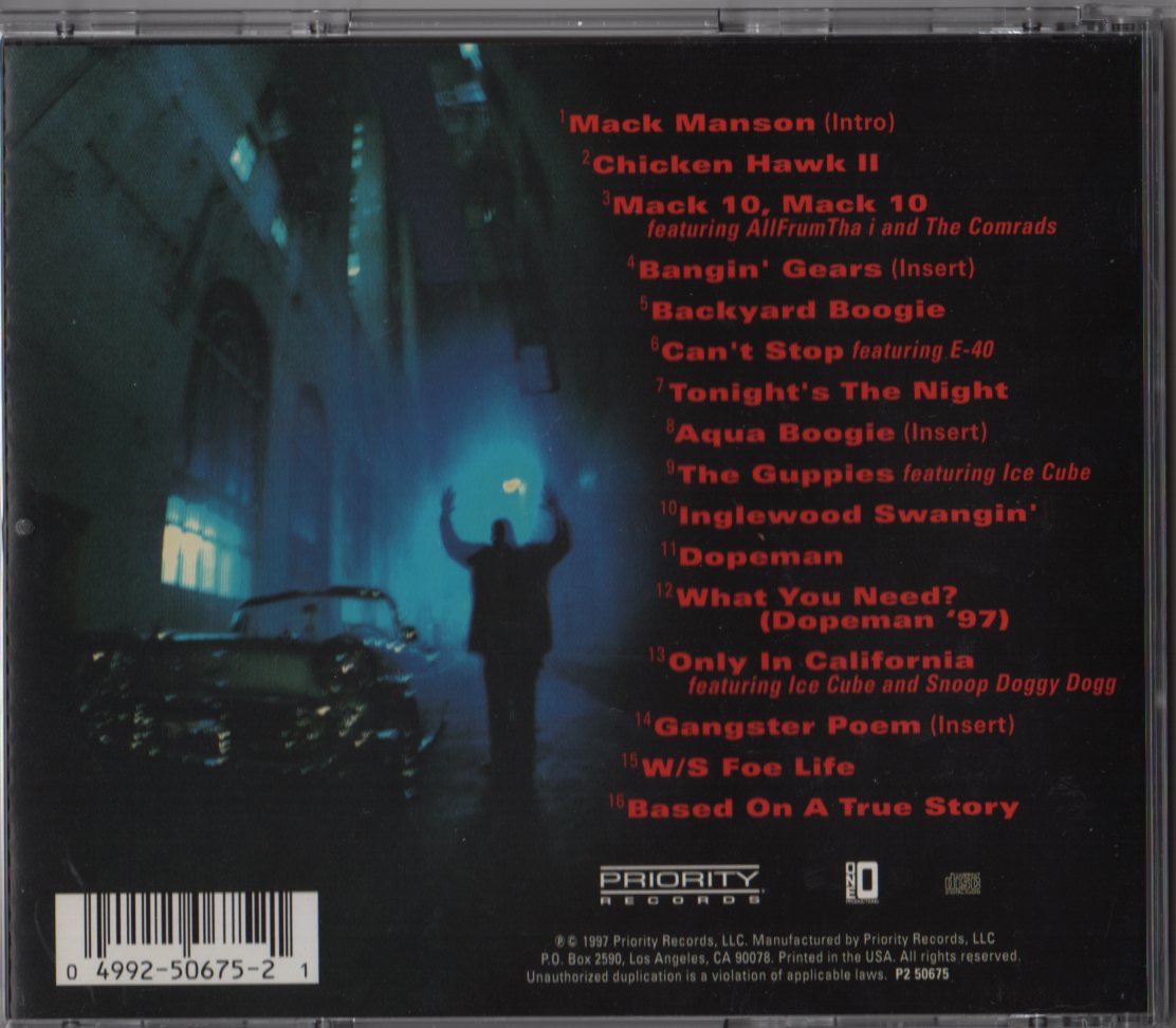 Mack 10 Based On A True Story CD JiggyJamz Vinyl Records And CDs