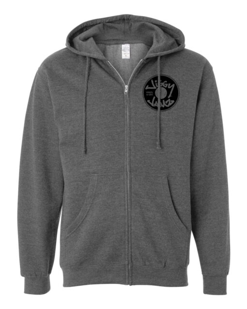 JiggyJamz Zipper Hoodie -Small-XL- BLACK LOGO - Image 2
