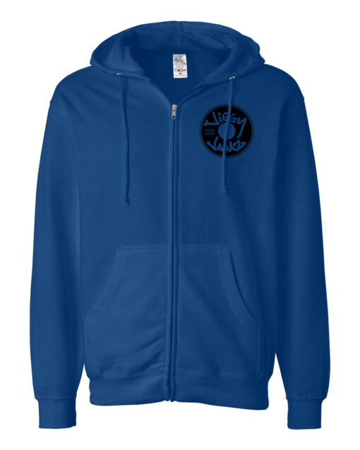 JiggyJamz Zipper Hoodie -Small-XL- BLACK LOGO