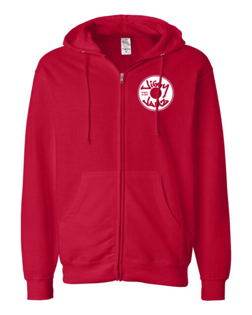 JiggyJamz Zipper Hoodie -BIG- XXL-XXXL - WHITE LOGO
