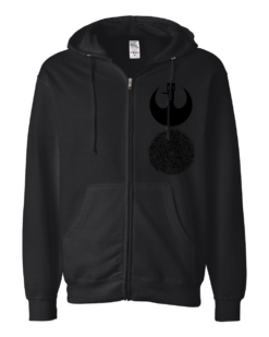 JiggyJamz Zipper Hoodie Black Logo 2025-Midweight Sweatshirt