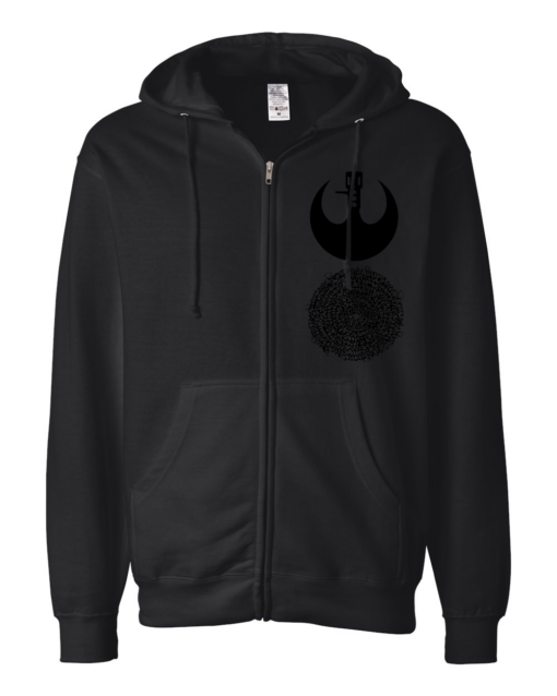 JiggyJamz Zipper Hoodie Black Logo 2025-Midweight Sweatshirt