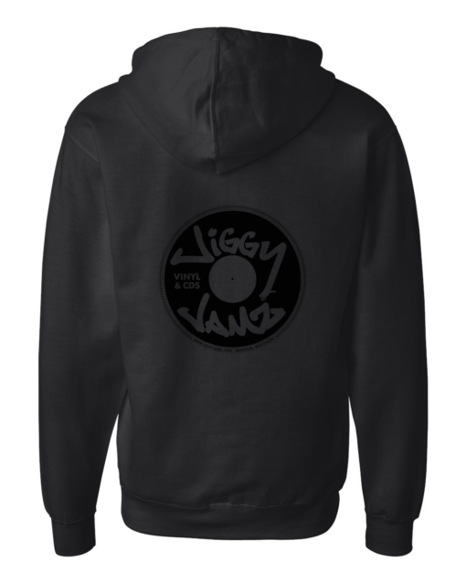 JiggyJamz Zipper Hoodie Black Logo 2025-Midweight Sweatshirt - Image 2