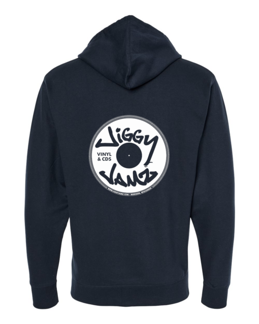 JiggyJamz Zipper Hoodie White Logo 2025-Midweight Sweatshirt - Image 2